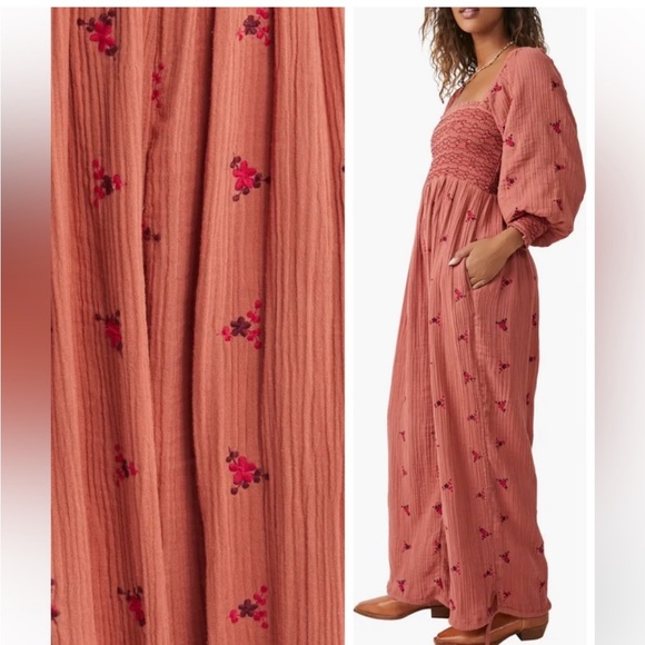 NWT Free People
Dahlia Smocked Jumpsuit - Picture 8 of 11